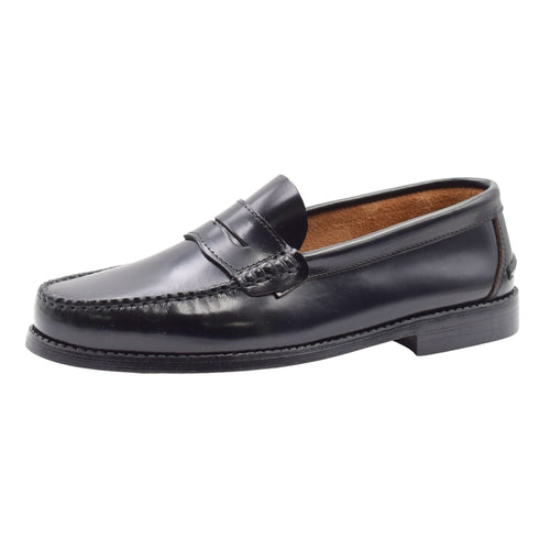 Mocasines Castellanos Pasarela con Antifaz en Piel - Color Negro