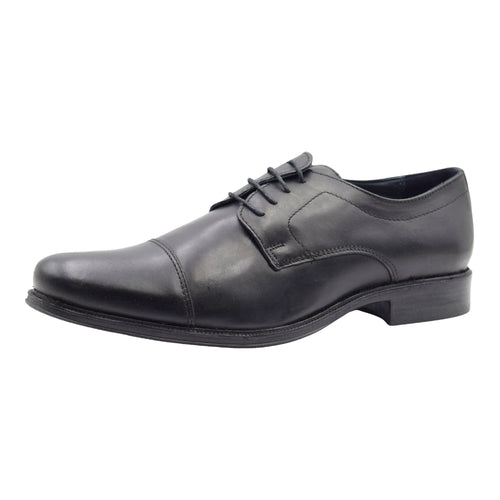 Zapatos Oxford Pasarela en Piel con Cordones - Color Negro