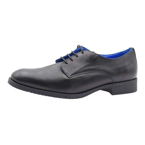 Zapatos de Vestir Pasarela Senior con Cierre de Cordones - Piel Flexible Negra Unisex
