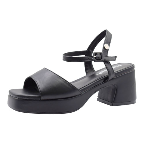 Sandalias de Tacón Refresh con Plataforma y Tacón Bloque - Color Negro