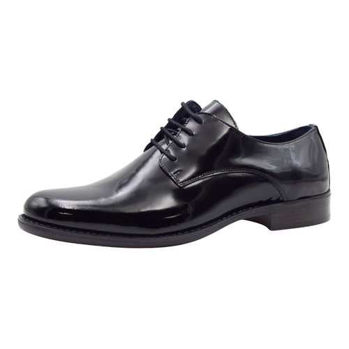 Zapatos de Vestir Pasarela Estilo Oxford en Piel Charol - Negro Brillante para Hombre