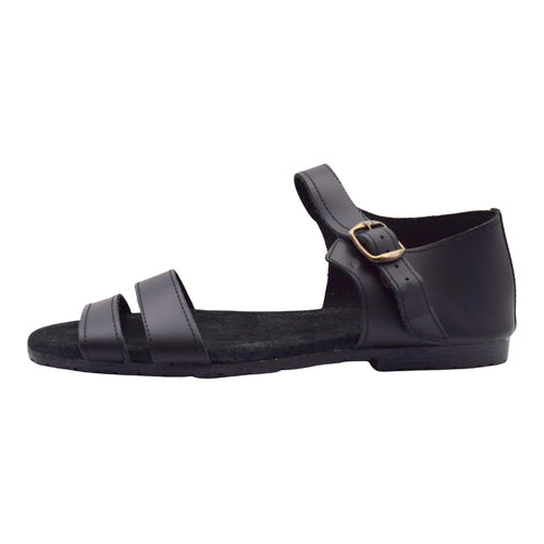 Sandalias de Nazareno de Piel Natural – Hebilla Ajustable y Suela Antideslizante para Semana Santa color Negro
